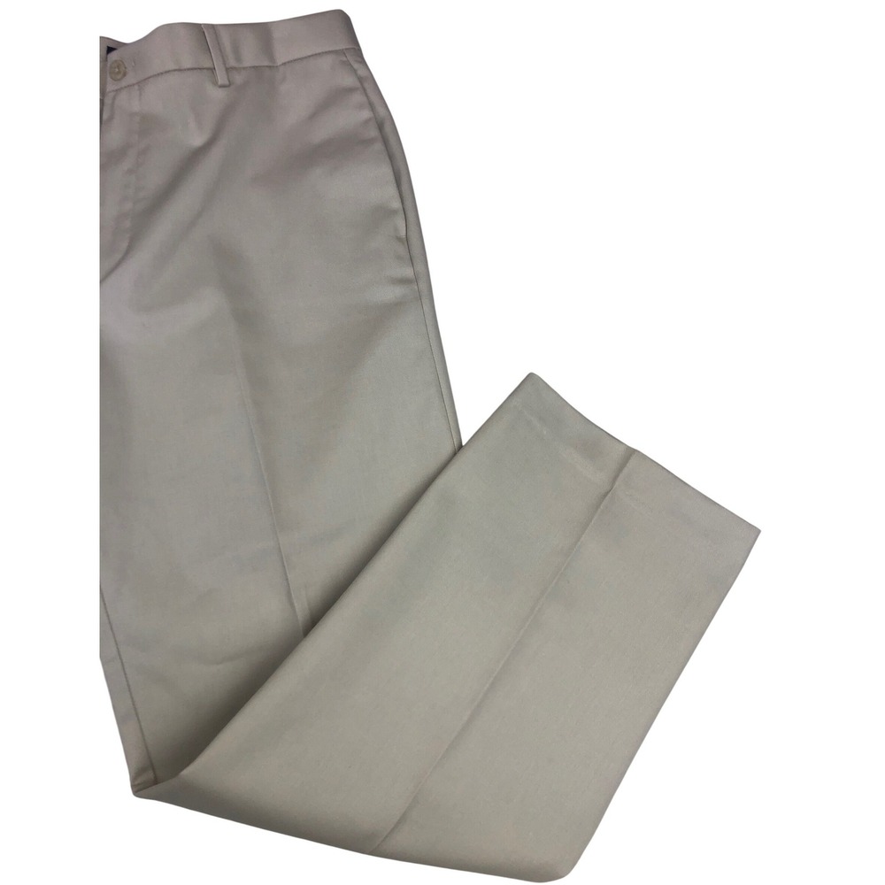 IZOD Madison Non Iron Dress Chino Pants Mens 36x32 Khaki Sportflex Metrix Fit - Picture 9 of 9